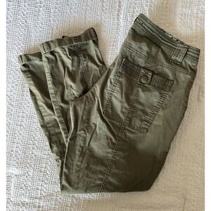 PRANA Pants Mari Capri Outdoor Women's Pant Size 4 Army Green Olive (B4)